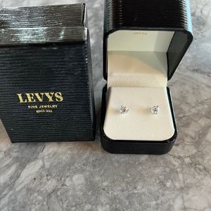 Martini setting diamond stud earrings